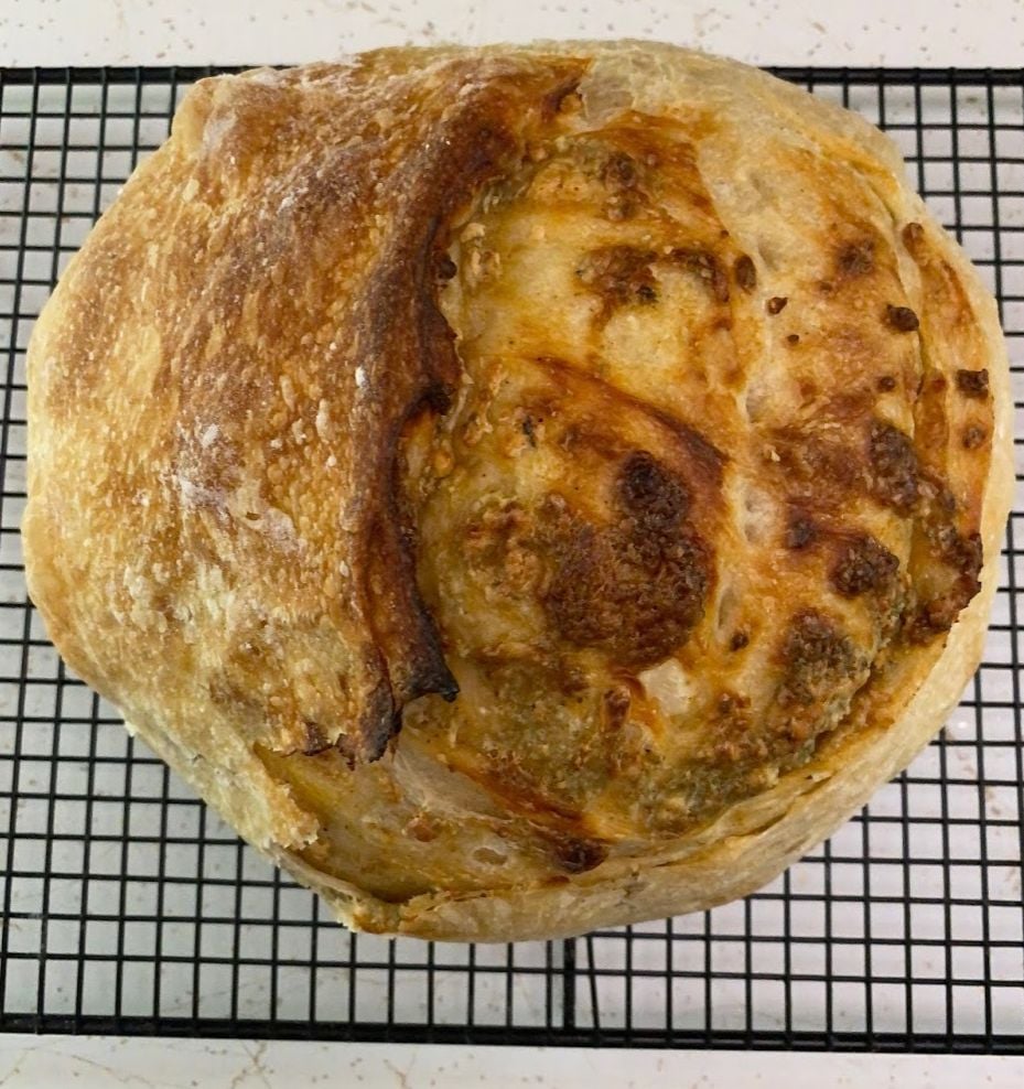 RECIPE Buffalo Blue Cheese Sourdough Bread